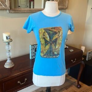 Girls Gone Godly Carolina Blue T Shirt Womens Small